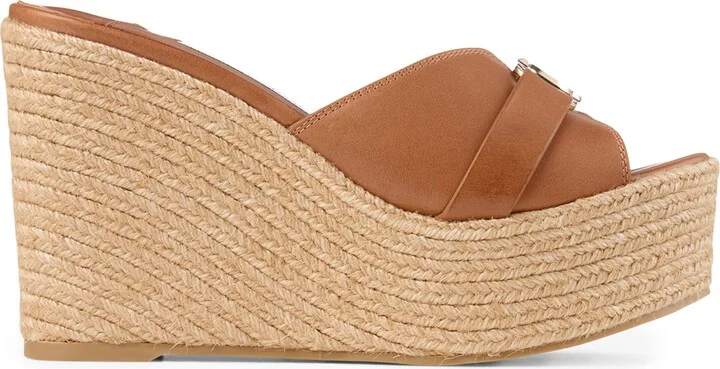 Jimmy Choo Leda 100 Leather Wedge Sandals