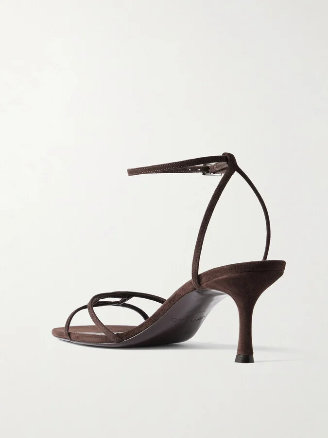 Jimmy Choo - Leo 65 Suede Sandals - Brown - Image 3