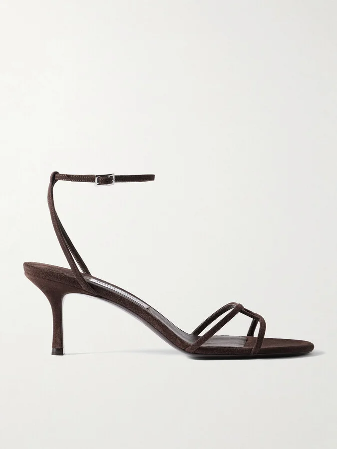 Jimmy Choo - Leo 65 Suede Sandals - Brown