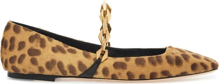 JIMMY CHOO leopard print tilda ballerina
