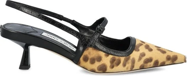 Jimmy Choo Leopard Printed Pointed Toe Pumps