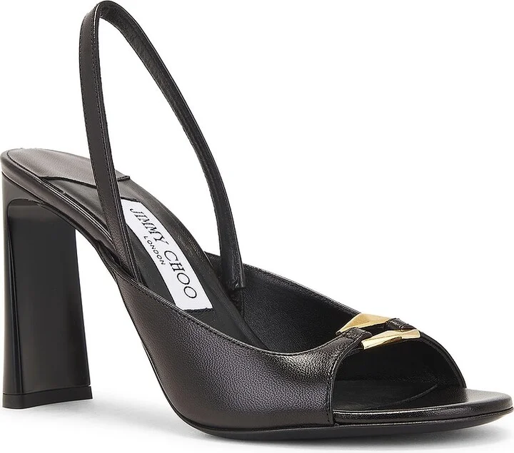 Jimmy Choo Lev 95 Slingback Heel in Black - Image 2
