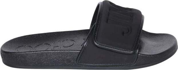 Jimmy Choo Logo-Embossed Slip-On Sandals