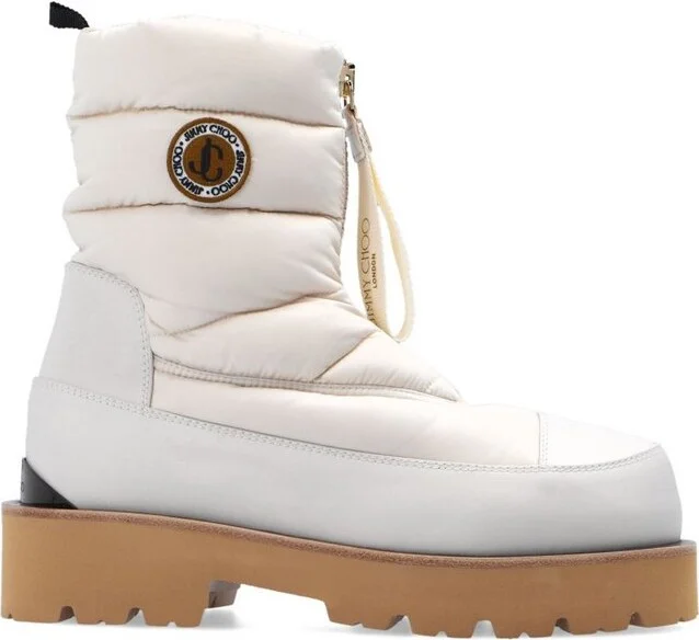 Jimmy Choo Logo Patch Quilted Snow Boots