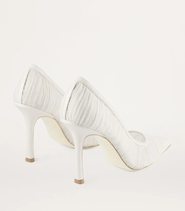 Jimmy Choo Lotta 100 Tulle Pumps - Image 4