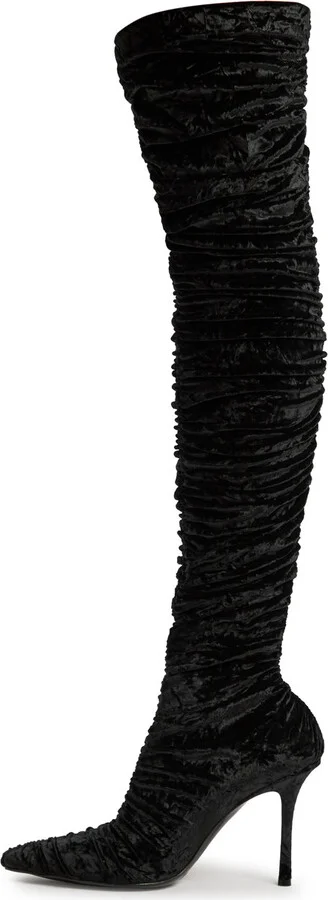 Jimmy Choo Lotta Otk 100 Velvet Over-the-knee Boots - Image 2