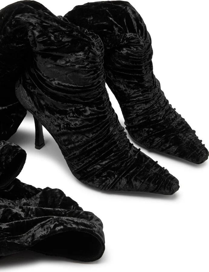 Jimmy Choo Lotta Otk 100 Velvet Over-the-knee Boots - Image 3