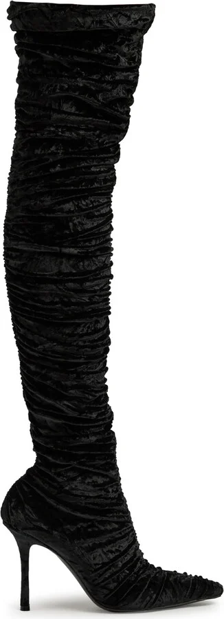 Jimmy Choo Lotta Otk 100 Velvet Over-the-knee Boots