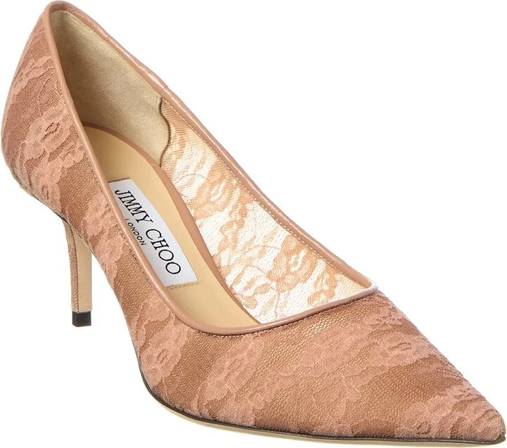 Jimmy Choo Love 65 Lace & Leather Pump