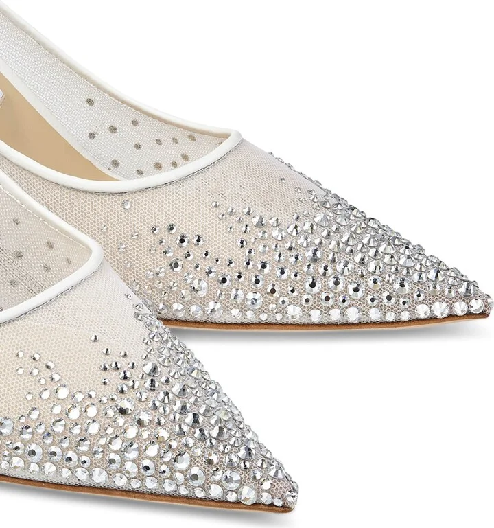 Jimmy Choo Love 85 Embellished Pumps - Image 4