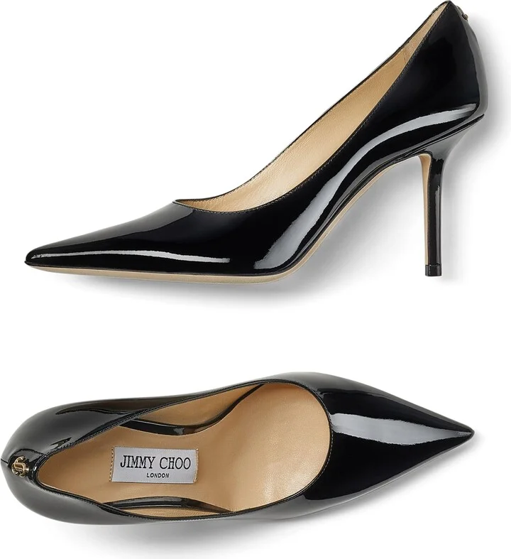 Jimmy Choo Love 85 Leather Pumps - Image 3