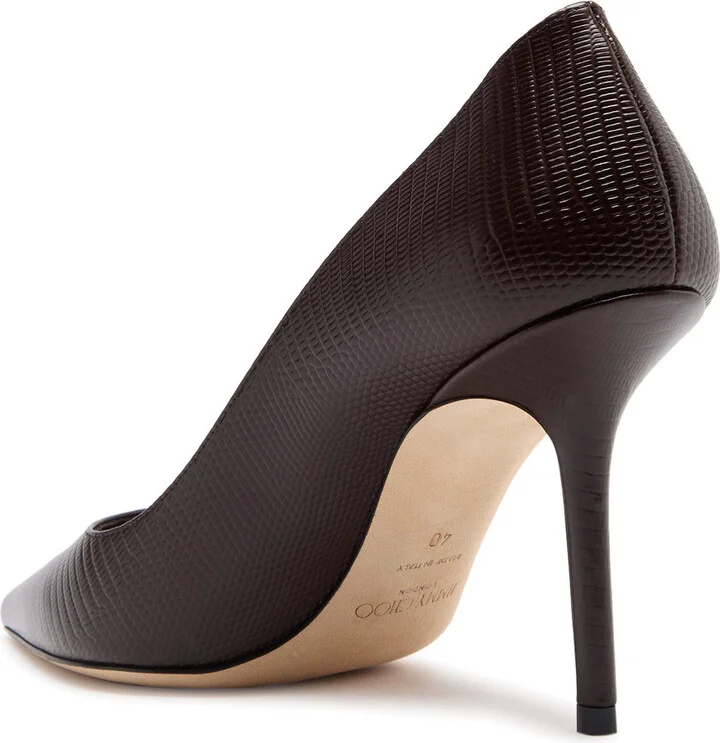 Jimmy Choo Love 85 Lizard-effect Leather Pumps - Image 2
