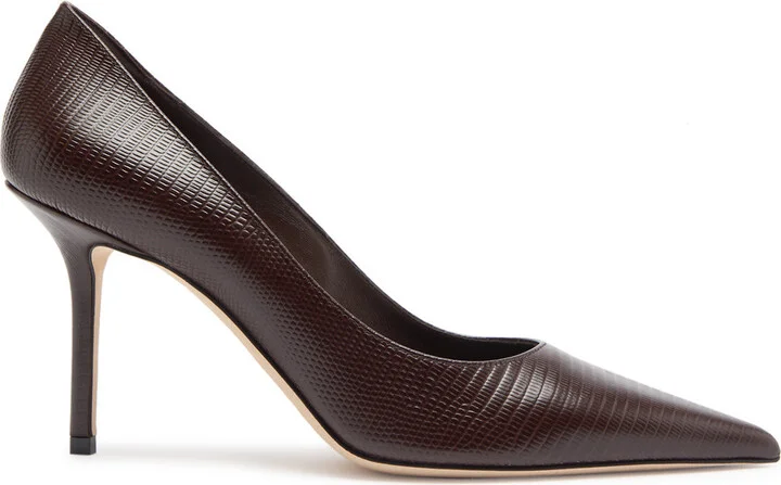 Jimmy Choo Love 85 Lizard-effect Leather Pumps