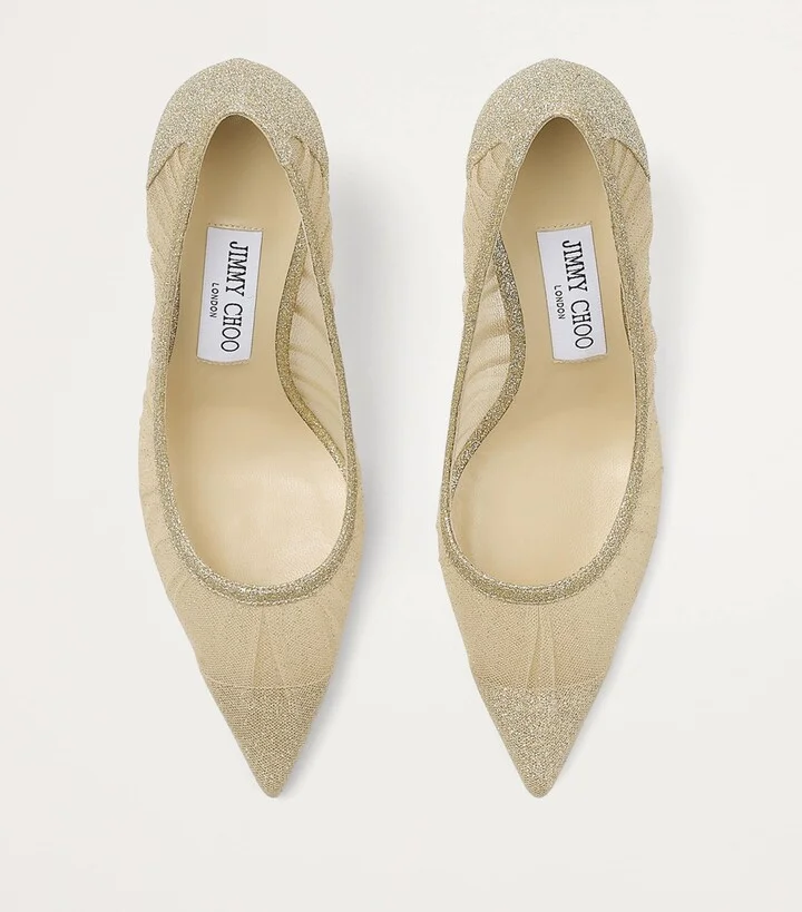 Jimmy Choo Love 85 Mesh Glitter Pumps - Image 2