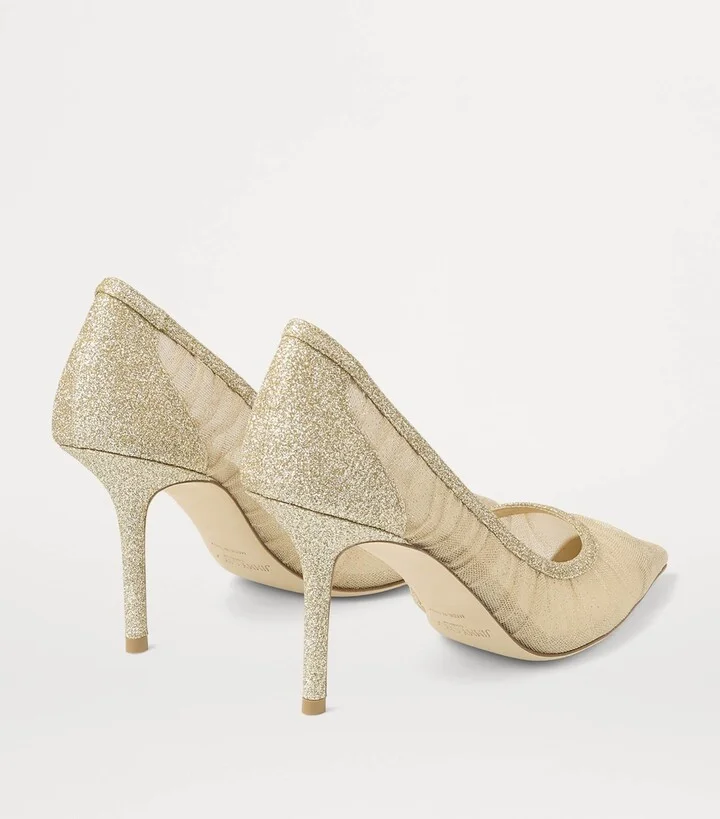 Jimmy Choo Love 85 Mesh Glitter Pumps - Image 3