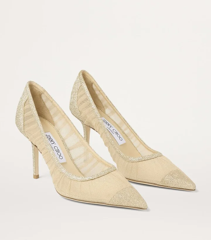 Jimmy Choo Love 85 Mesh Glitter Pumps - Image 4