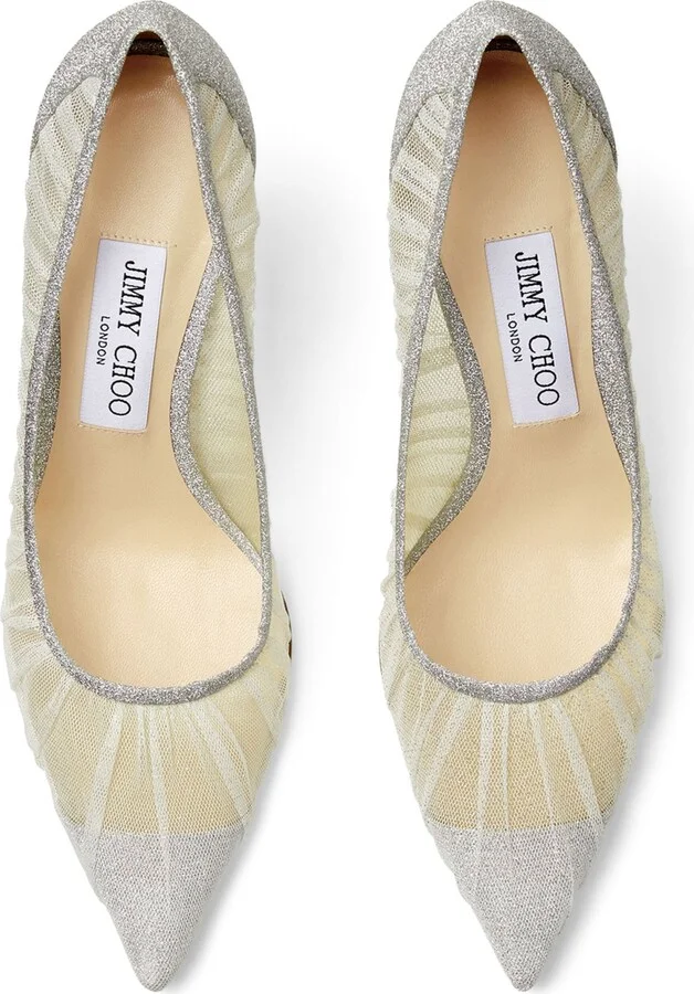 Jimmy Choo Love 85 Mesh Glitter Pumps - Image 2