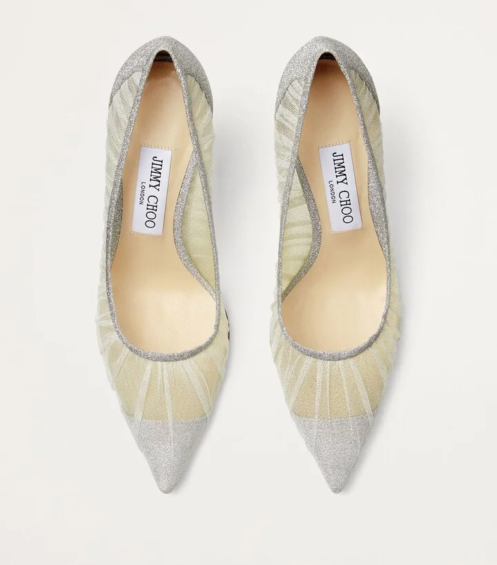 Jimmy Choo Love 85 Mesh Glitter Pumps - Image 4