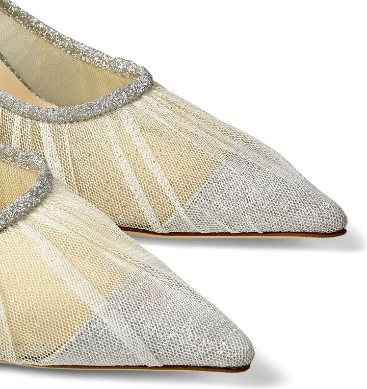 Jimmy Choo Love 85 Mesh Glitter Pumps - Image 6