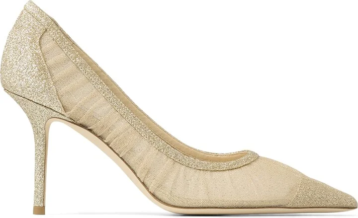 Jimmy Choo Love 85 Mesh Glitter Pumps