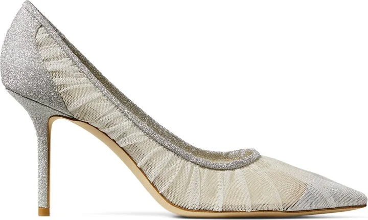 Jimmy Choo Love 85 Mesh Glitter Pumps