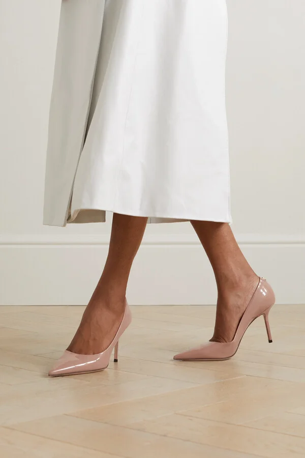 Jimmy Choo - Love 85 Patent-leather Pumps - Neutrals - Image 2