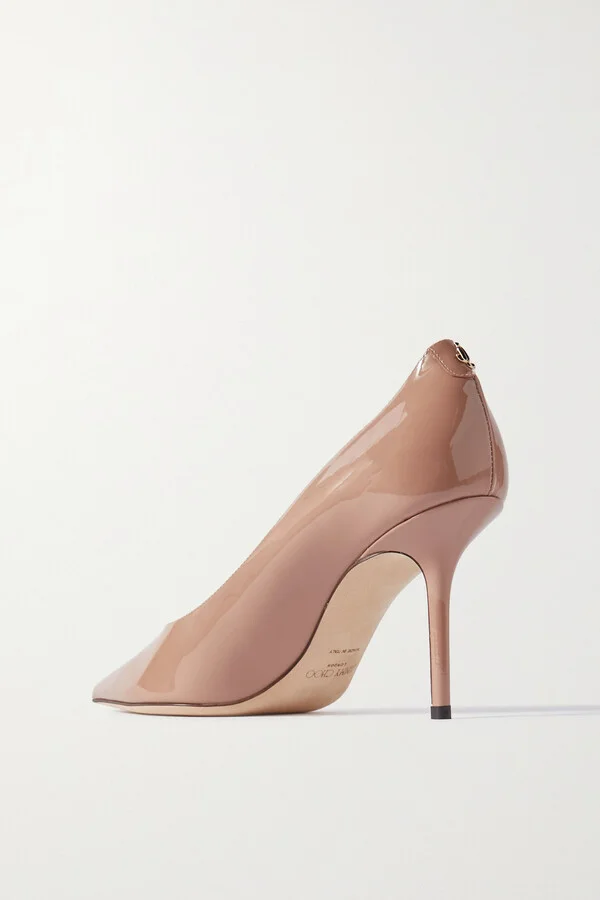 Jimmy Choo - Love 85 Patent-leather Pumps - Neutrals - Image 3