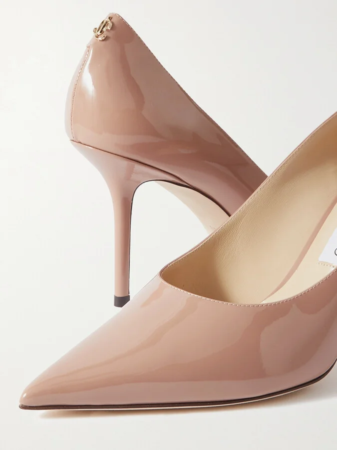 Jimmy Choo - Love 85 Patent-leather Pumps - Neutrals - Image 4