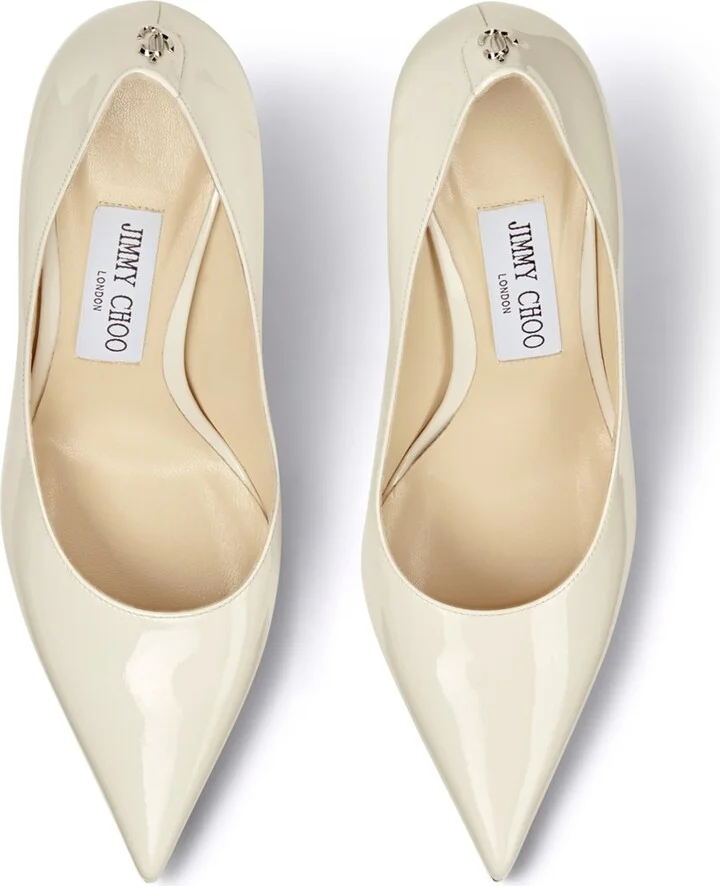 Jimmy Choo Love 85 Patent Monogram Pumps - Image 2