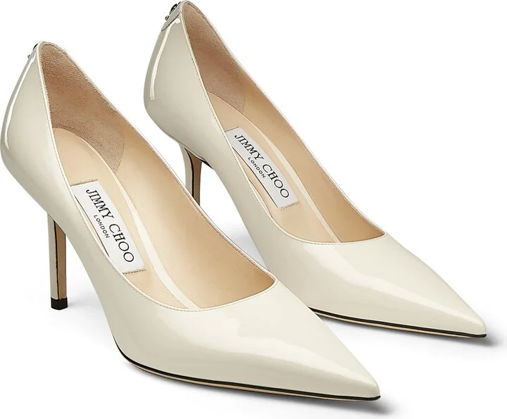 Jimmy Choo Love 85 Patent Monogram Pumps - Image 6
