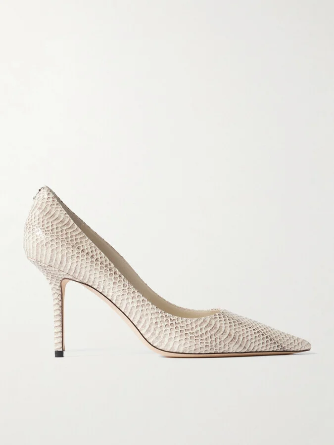 Jimmy Choo - Love 85 Snake-effect Leather Pumps - Animal print