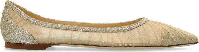 Jimmy Choo Love Flat Glitter Ballerinas