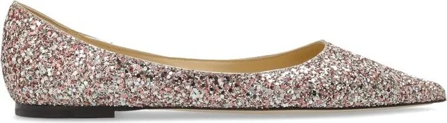 Jimmy Choo Love Glitter Ballet Flats