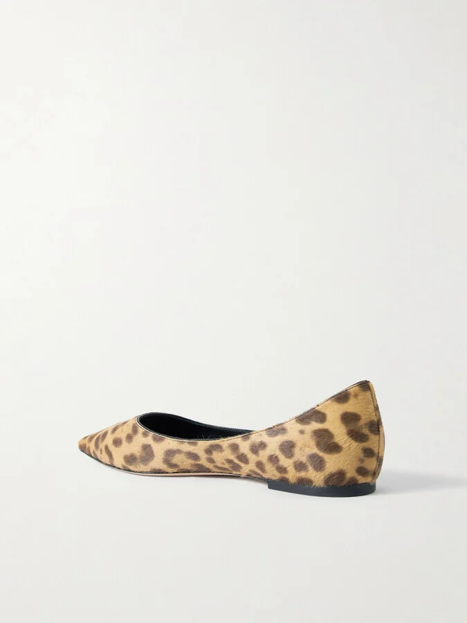Jimmy Choo - Love Leopard-print Pony Hair Ballet Flats - Animal print - Image 3