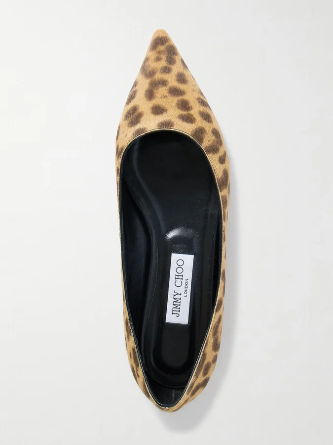 Jimmy Choo - Love Leopard-print Pony Hair Ballet Flats - Animal print - Image 5