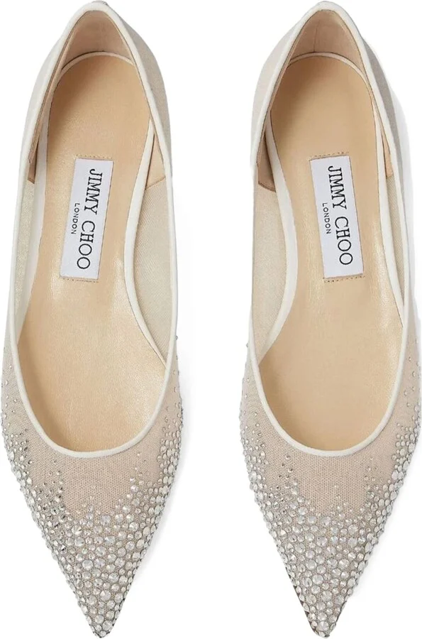 Jimmy Choo Love Rhinestone Flats - Image 2