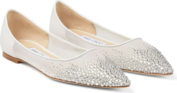 Jimmy Choo Love Rhinestone Flats - Image 3