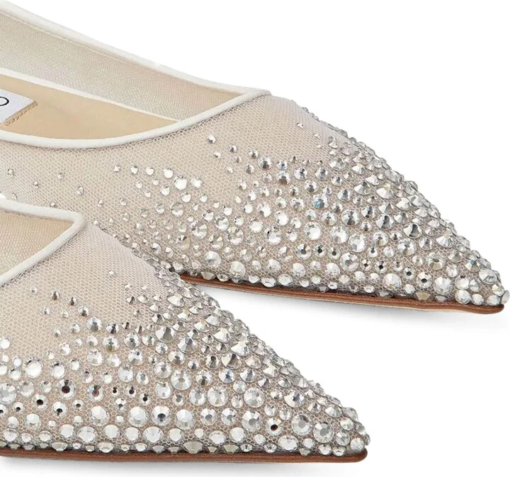 Jimmy Choo Love Rhinestone Flats - Image 4