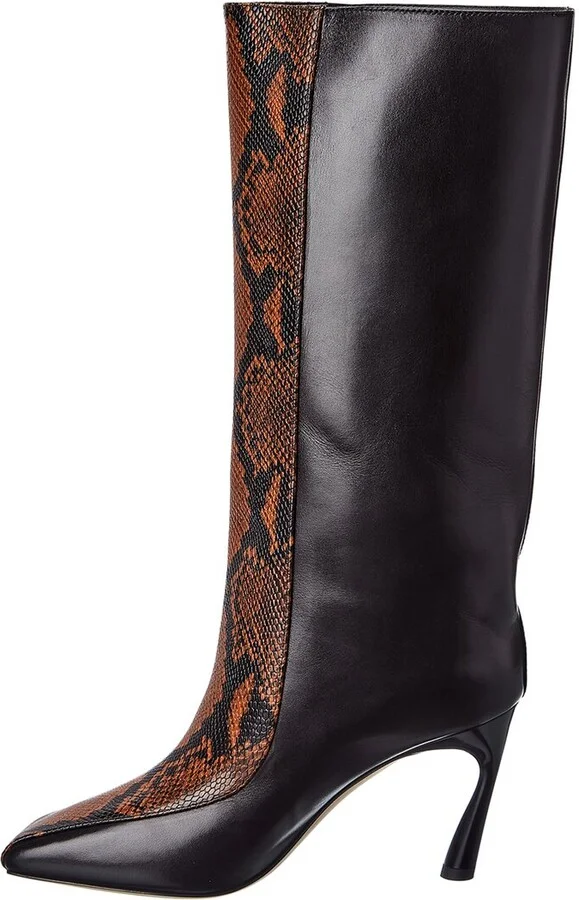 Jimmy Choo Mabyn 85 Snake-Embossed Leather Boot - Image 2