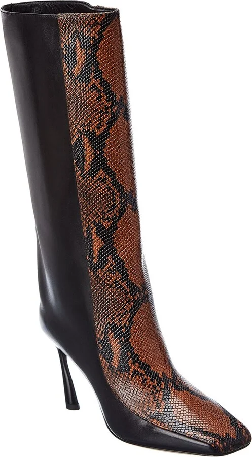 Jimmy Choo Mabyn 85 Snake-Embossed Leather Boot