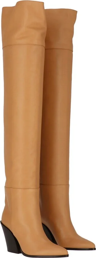 Jimmy Choo Maceo 85 Leather Over-The-Knee Boot