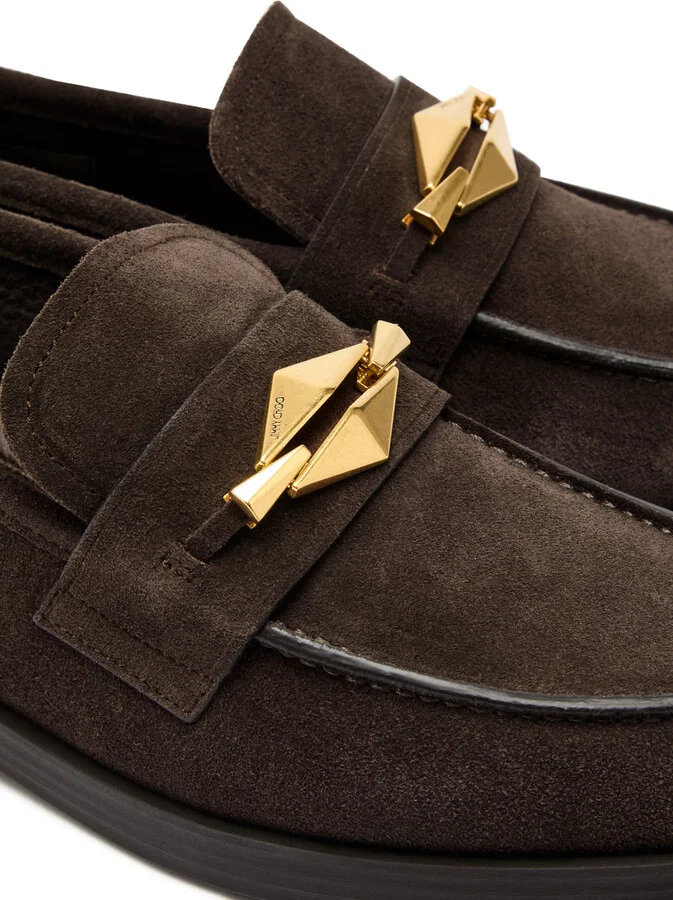 Jimmy Choo Maddie Diamond Suede Loafers - Image 4