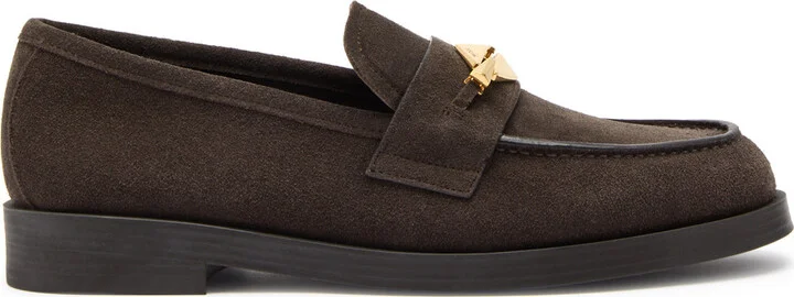 Jimmy Choo Maddie Diamond Suede Loafers