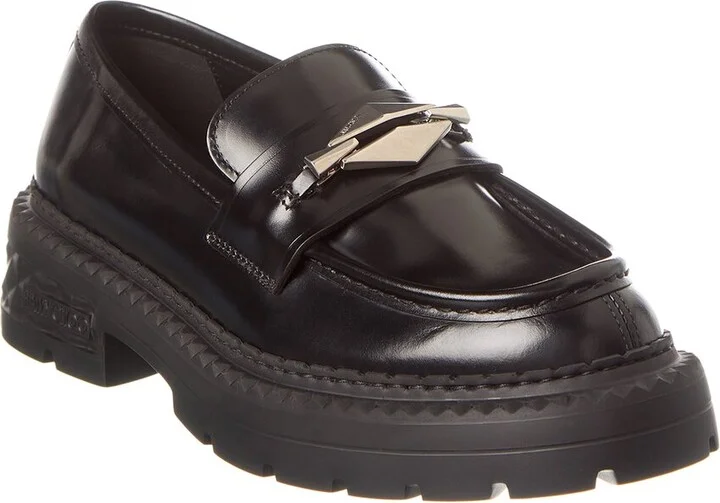 Jimmy Choo Marlow Diamond/F Leather Loafer
