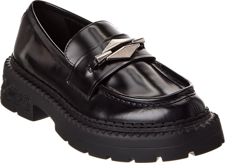 Jimmy Choo Marlow Diamond/F Leather Loafer