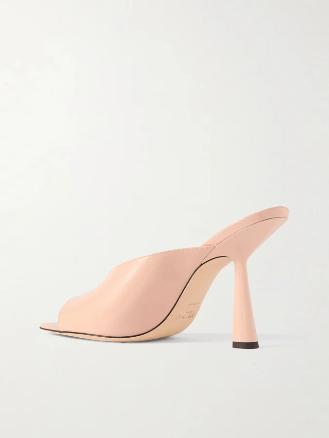Jimmy Choo - Maryanne 100 Leather Mules - Pink - Image 3