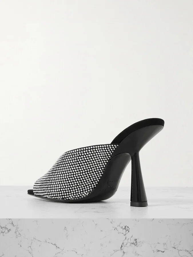 Jimmy Choo - Maryanne Crystal-embellished Suede Pumps - Black - Image 3
