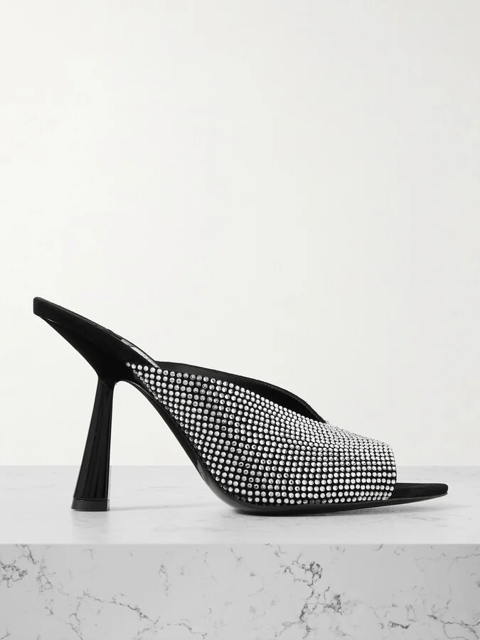 Jimmy Choo - Maryanne Crystal-embellished Suede Pumps - Black