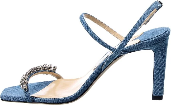 Jimmy Choo Meira 85 Denim Sandal - Image 2