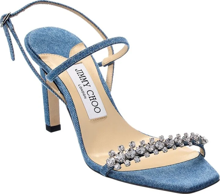 Jimmy Choo Meira 85 Denim Sandal
